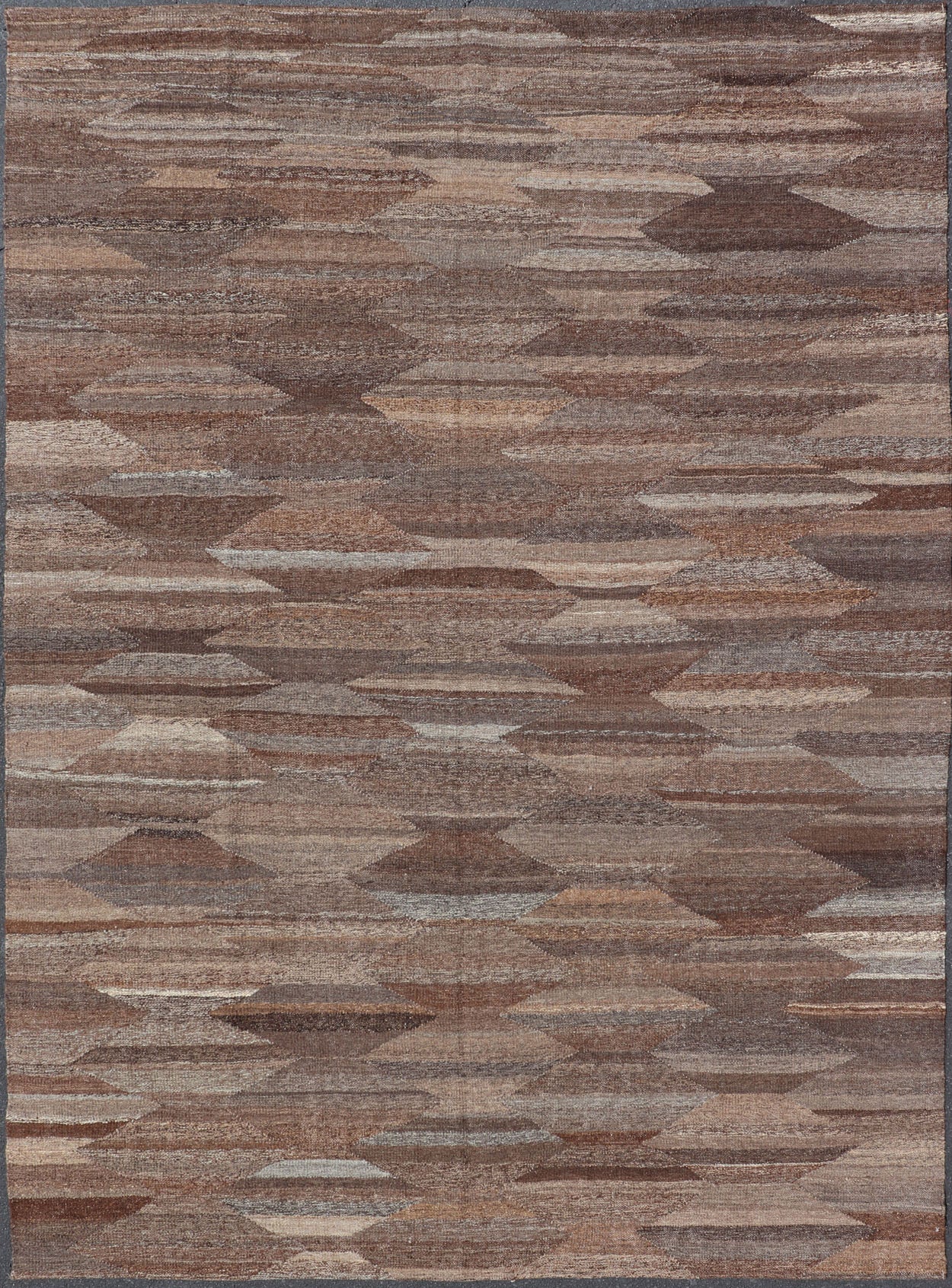 Versatile and Natural Color - Tone Flat - Weave Kilim for a Modern or Classic Design Versatile and natural brown color - tone flat - weave Kilim for a Modern or Classic design. Flat - weave Kilim rug with natural brown tones. Keivan Woven Arts / rug AFG - 2... - Keivan Woven ArtsAFG - 27890 - 15879Rug
