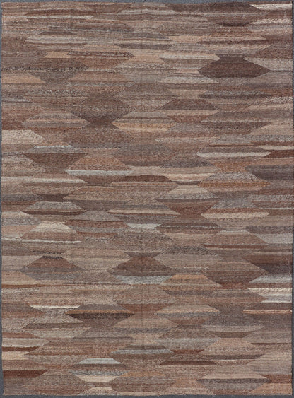 Versatile and Natural Color - Tone Flat - Weave Kilim for a Modern or Classic Design Versatile and natural brown color - tone flat - weave Kilim for a Modern or Classic design. Flat - weave Kilim rug with natural brown tones. Keivan Woven Arts / rug AFG - 2... - Keivan Woven ArtsAFG - 27890 - 15879Rug