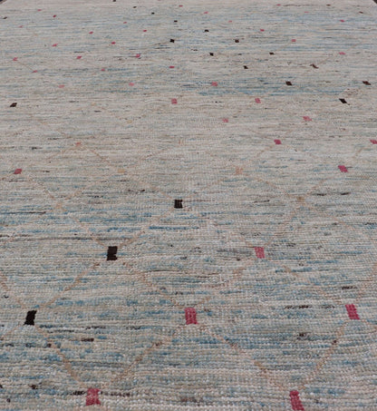 Modern Afghanistan Rug with All - Over Modern Pattern Neutral tone rug with allover modern design, Keivan Woven Arts / rug AFG - 29165, country of origin / type: Afghanistan The subdued design of this piled rug makes it perfect for modern and... - Keivan Woven ArtsAFG - 29165 - 15587Rug