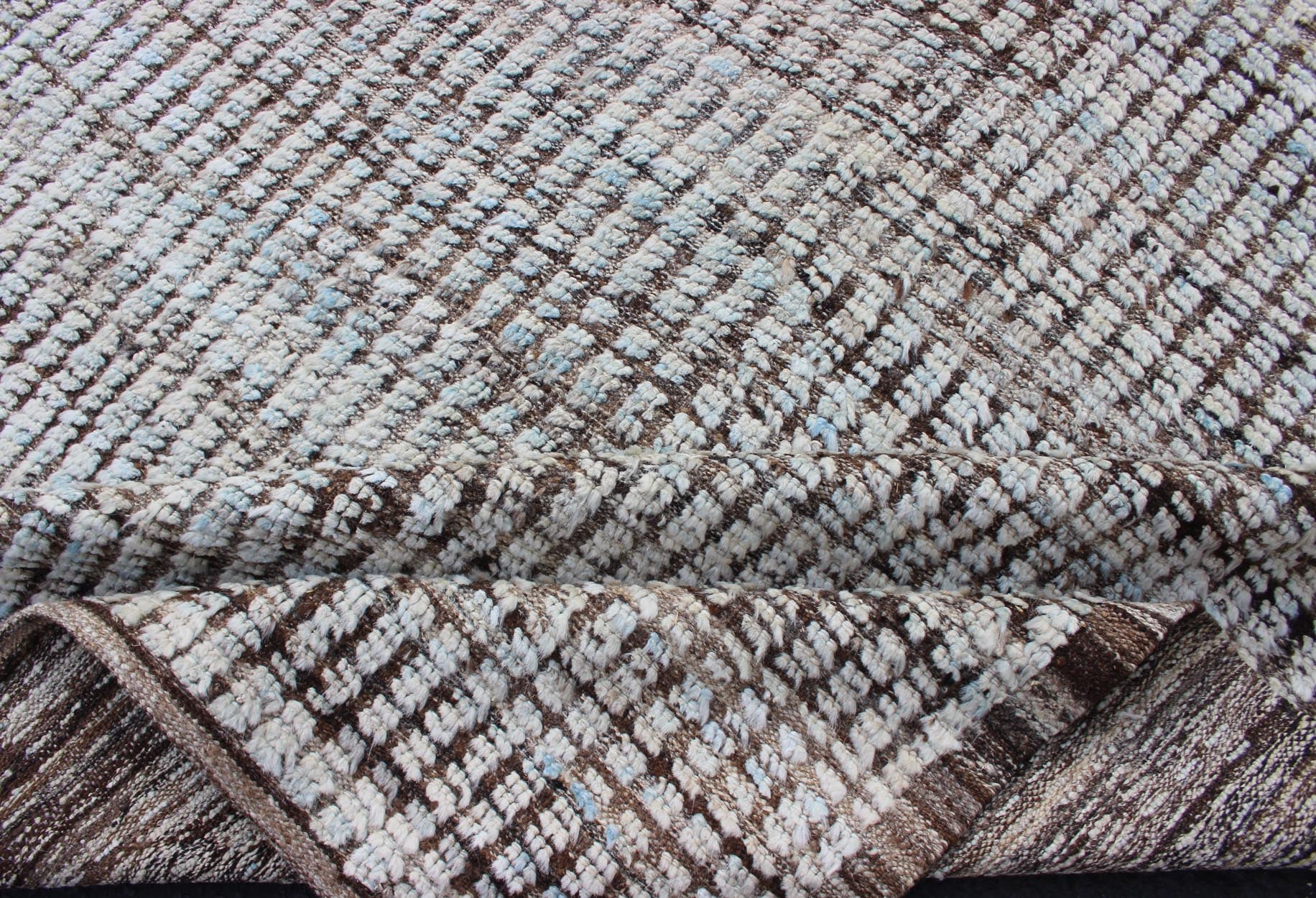 Modern Afghanistan Rug in Neutral Tones with Subdued Design Neutral tone rug with Moroccan free - flowing tribal design, rug afg - 29249, country of origin / type: Afghanistan / The subdued design of this piled rug makes it perfect for mod... - Keivan Woven ArtsAFG - 29249 - 11934Rug