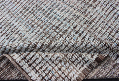 Modern Afghanistan Rug in Neutral Tones with Subdued Design Neutral tone rug with Moroccan free - flowing tribal design, rug afg - 29249, country of origin / type: Afghanistan / The subdued design of this piled rug makes it perfect for mod... - Keivan Woven ArtsAFG - 29249 - 11934Rug