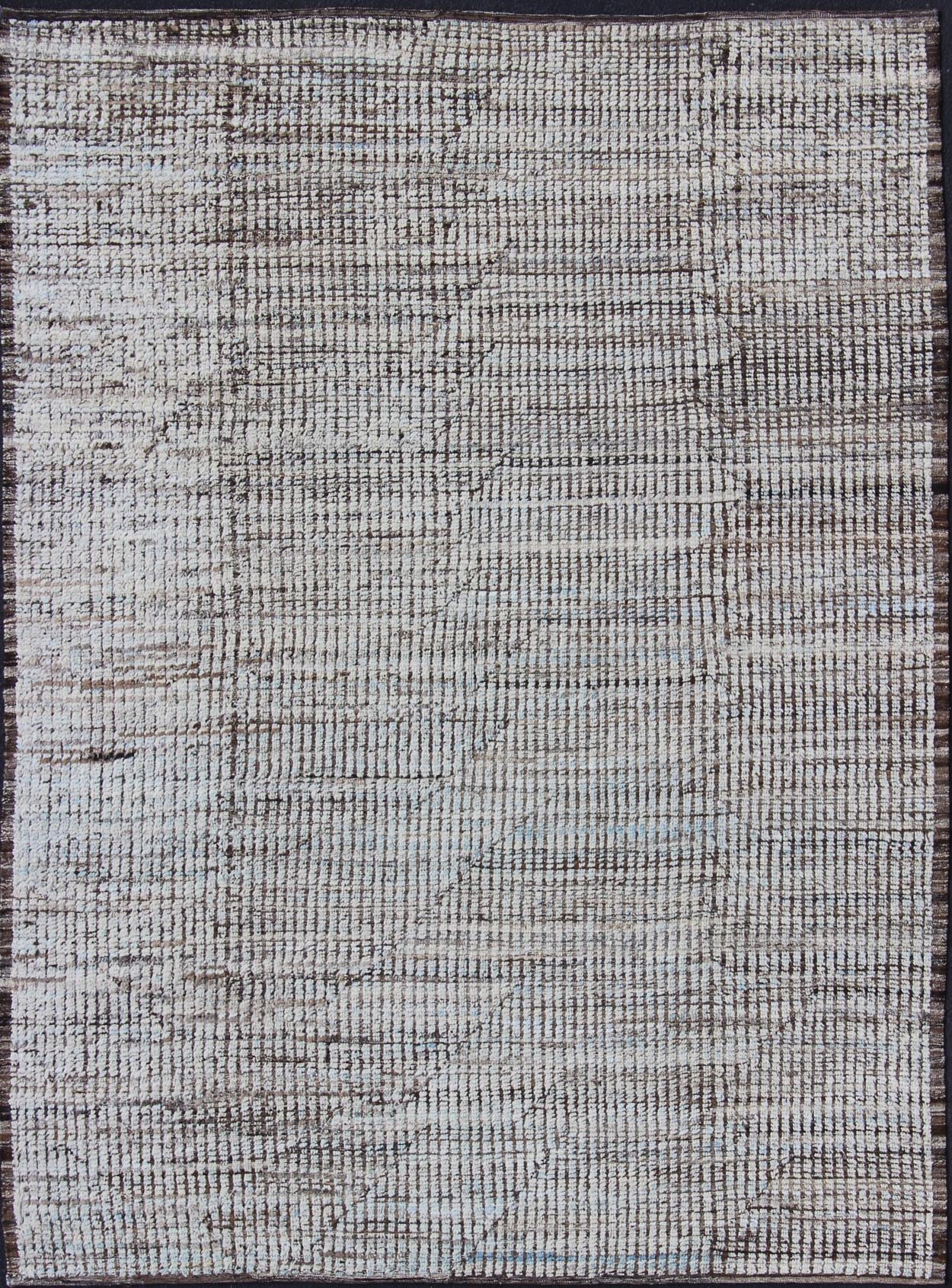 Modern Afghanistan Rug in Neutral Tones with Subdued Design Neutral tone rug with Moroccan free - flowing tribal design, rug afg - 29249, country of origin / type: Afghanistan / The subdued design of this piled rug makes it perfect for mod... - Keivan Woven ArtsAFG - 29249 - 11934Rug