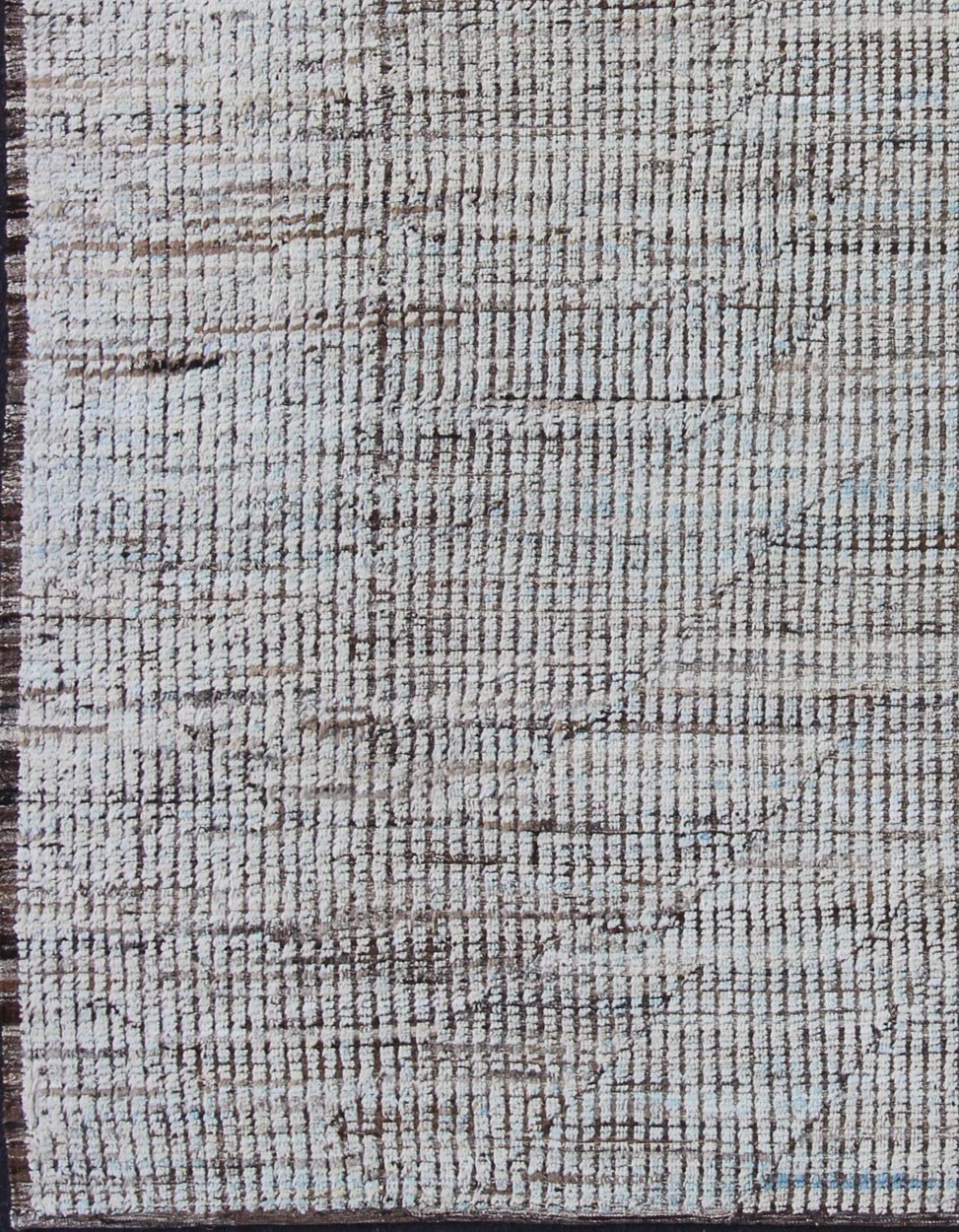 Modern Afghanistan Rug in Neutral Tones with Subdued Design Neutral tone rug with Moroccan free - flowing tribal design, rug afg - 29249, country of origin / type: Afghanistan / The subdued design of this piled rug makes it perfect for mod... - Keivan Woven ArtsAFG - 29249 - 11934Rug