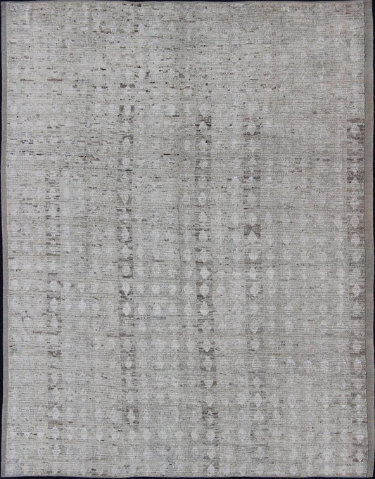 Modern Afghanistan Design Rug Neutral Tones with Subdued Design Neutral tone rug with Moroccan tribal design, rug afg - 29476, country of origin / type: Afghanistan / The subdued design of this piled rug makes it perfect for modern and cas... - Keivan Woven ArtsAFG - 29476 - 11851Rug