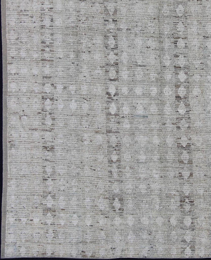 Modern Afghanistan Design Rug Neutral Tones with Subdued Design Neutral tone rug with Moroccan tribal design, rug afg - 29476, country of origin / type: Afghanistan / The subdued design of this piled rug makes it perfect for modern and cas... - Keivan Woven ArtsAFG - 29476 - 11851Rug