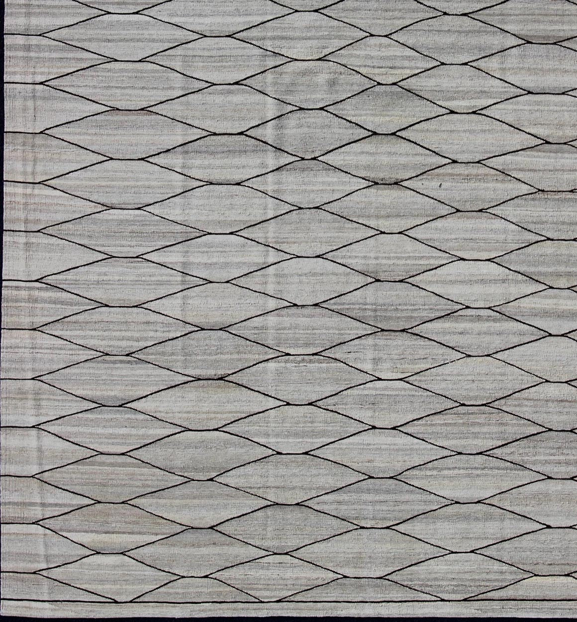 Versatile and natural color - tone flat - weave Kilim for a modern or classic design. Flat - weave Kilim rug with natural tones, Keivan Woven Arts / rug AFG - 29514, country of origin / type: Afghanistan / Kilim Measures: 10'1 x 13'6. This neutral colore... - Keivan Woven ArtsAFG - 29514 - 11938Rug