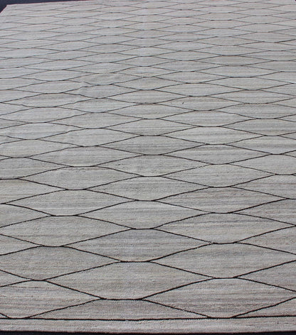 Versatile and natural color - tone flat - weave Kilim for a modern or classic design. Flat - weave Kilim rug with natural tones, Keivan Woven Arts / rug AFG - 29514, country of origin / type: Afghanistan / Kilim Measures: 10'1 x 13'6. This neutral colore... - Keivan Woven ArtsAFG - 29514 - 11938Rug
