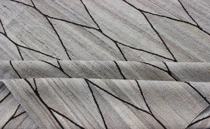 Versatile and natural color - tone flat - weave Kilim for a modern or classic design. Flat - weave Kilim rug with natural tones, Keivan Woven Arts / rug AFG - 29514, country of origin / type: Afghanistan / Kilim Measures: 10'1 x 13'6. This neutral colore... - Keivan Woven ArtsAFG - 29514 - 11938Rug