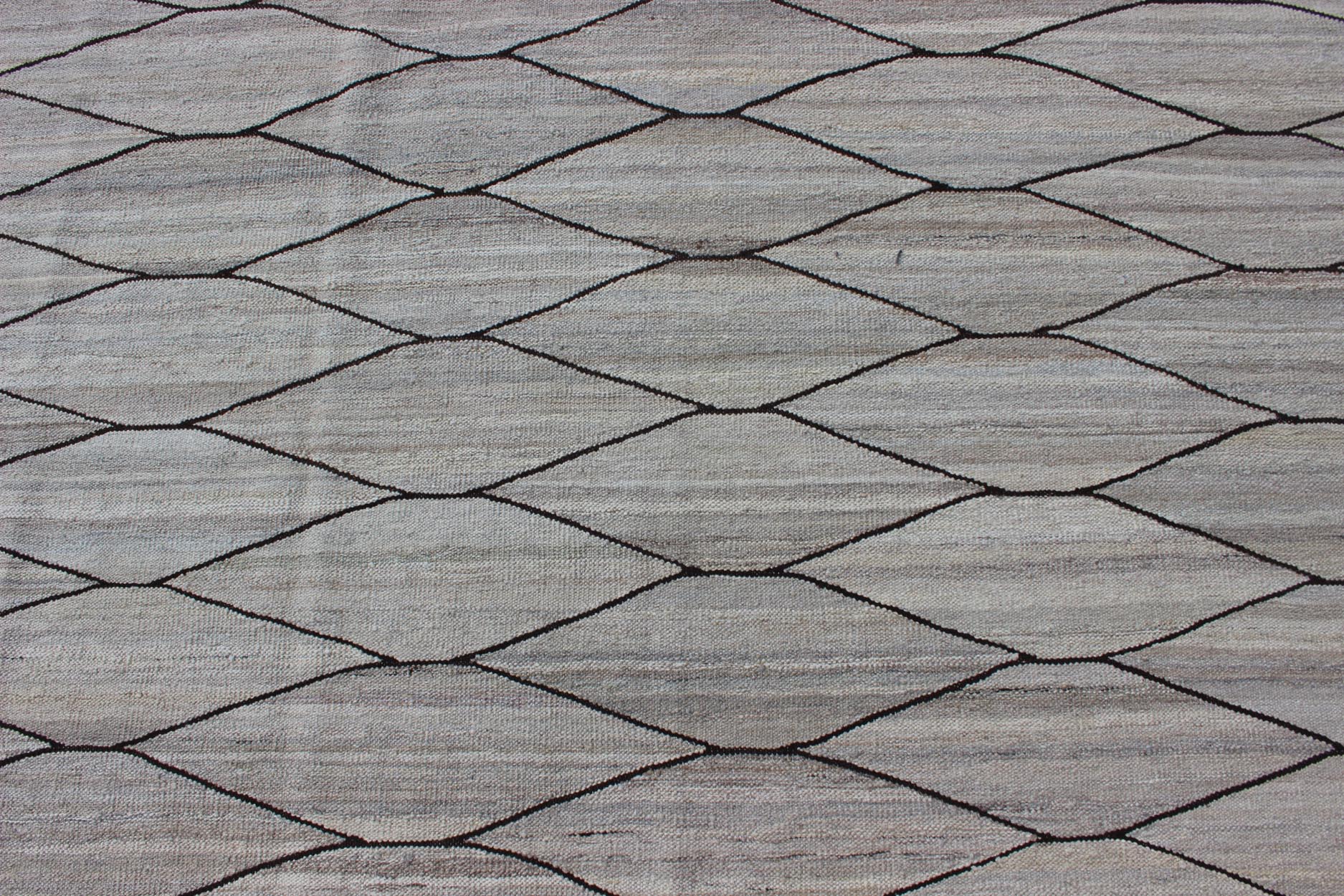 Versatile and natural color - tone flat - weave Kilim for a modern or classic design. Flat - weave Kilim rug with natural tones, Keivan Woven Arts / rug AFG - 29514, country of origin / type: Afghanistan / Kilim Measures: 10'1 x 13'6. This neutral colore... - Keivan Woven ArtsAFG - 29514 - 11938Rug