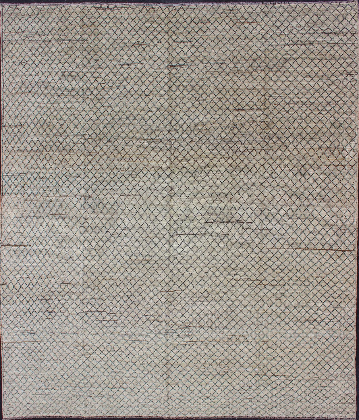 Allover Modern Rug Subdued Design in Muted Tones Neutral tone rug with Moroccan free - flowing tribal design, rug afg - 29651, country of origin / type: Afghanistan / The subdued design of this piled rug makes it perfect for modern and casu... - Keivan Woven ArtsAFG - 29651 - 11549Rug