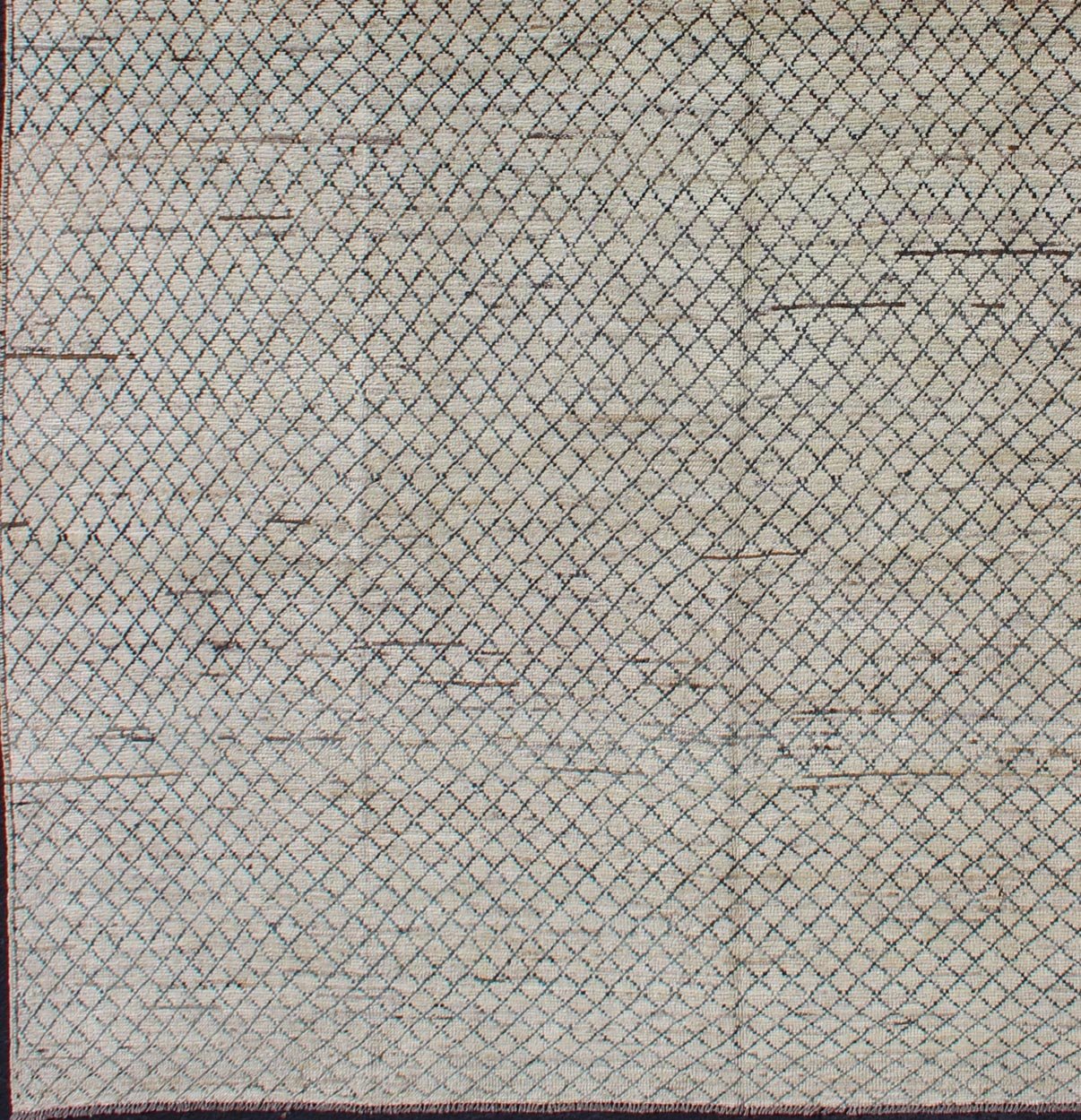Allover Modern Rug Subdued Design in Muted Tones Neutral tone rug with Moroccan free - flowing tribal design, rug afg - 29651, country of origin / type: Afghanistan / The subdued design of this piled rug makes it perfect for modern and casu... - Keivan Woven ArtsAFG - 29651 - 11549Rug