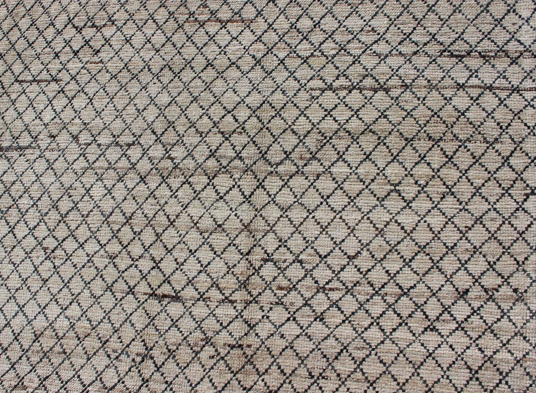 Allover Modern Rug Subdued Design in Muted Tones Neutral tone rug with Moroccan free - flowing tribal design, rug afg - 29651, country of origin / type: Afghanistan / The subdued design of this piled rug makes it perfect for modern and casu... - Keivan Woven ArtsAFG - 29651 - 11549Rug