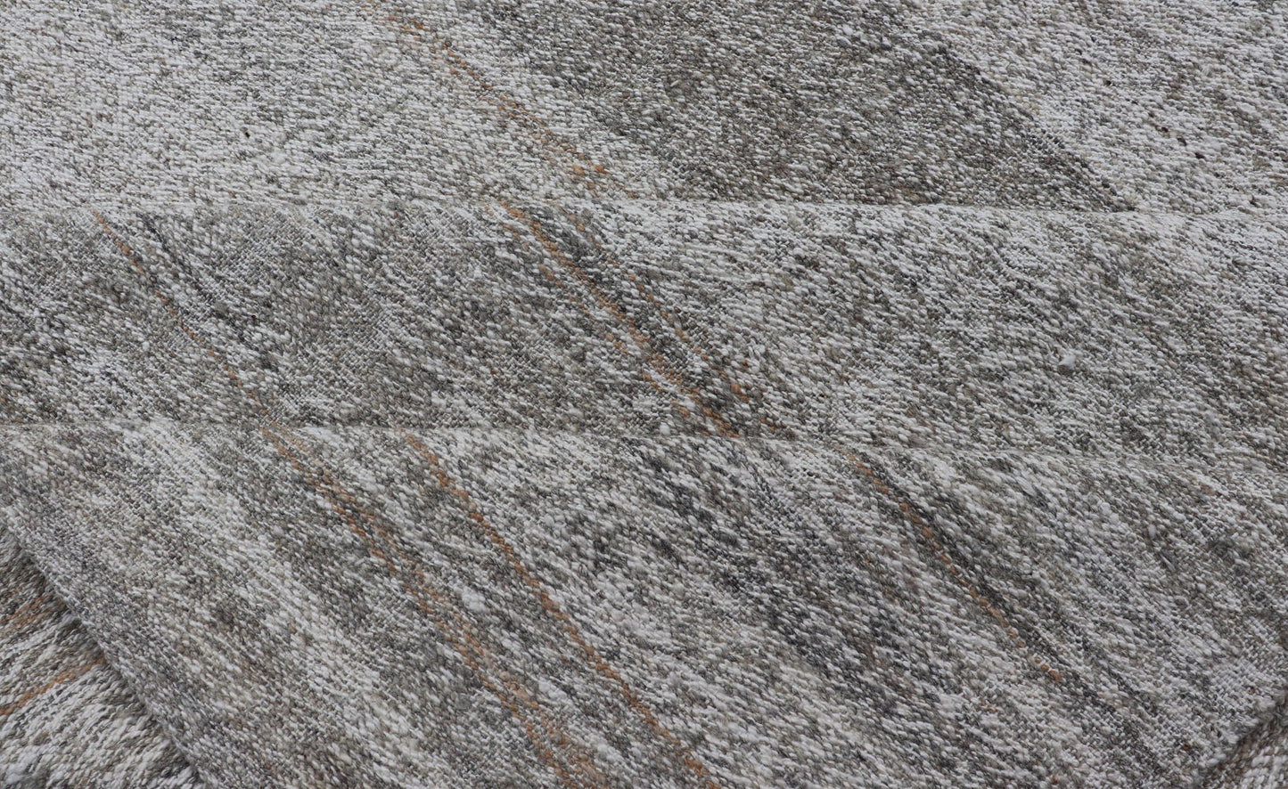 Modern Kilim Rug with Stripes in Neutral tones Shades of Gray Flat - weave modern design Kilim rug with gray and neutral colors in shades of gray , rug AFG - 29828, country of origin / type: Afghanistan / Kilim Measures: 9'10 x 13'10 ... - Keivan Woven ArtsAFG - 29828 - 13980Rug