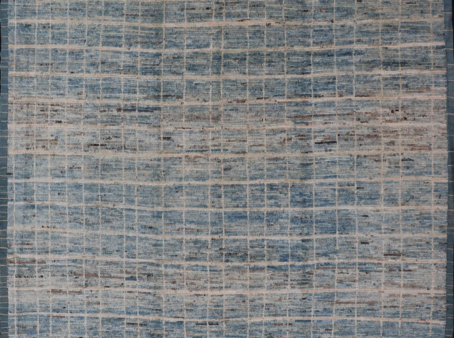 Modern Moroccan Rug by Keivan Woven Arts in Variegated Blue. Keivan Woven Arts rug AFG - 30606, country of origin / type: Afghanistan /Modern Casual. Measures: 9'6 x 11'8. This modern design and modern colored piled rug it a perfect option for mode... - Keivan Woven ArtsAFG - 30606 - 13984Rug