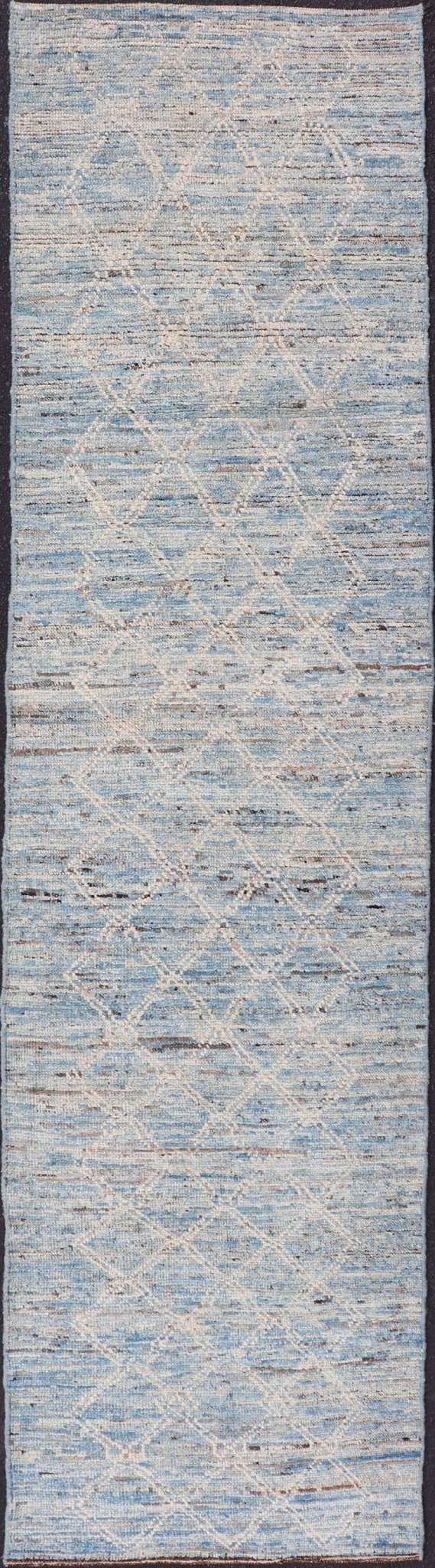 Modern Rug with Traditional Design in Cream and Sky Blue Color Cream and sky blue variegated tribal design modern rug, rug AFG - 33328, country of origin / type: Afghanistan / Modern, condition: new. Kwa rugs This brand new rug features a A... - Keivan Woven ArtsAFG - 30725 - 15591Rug