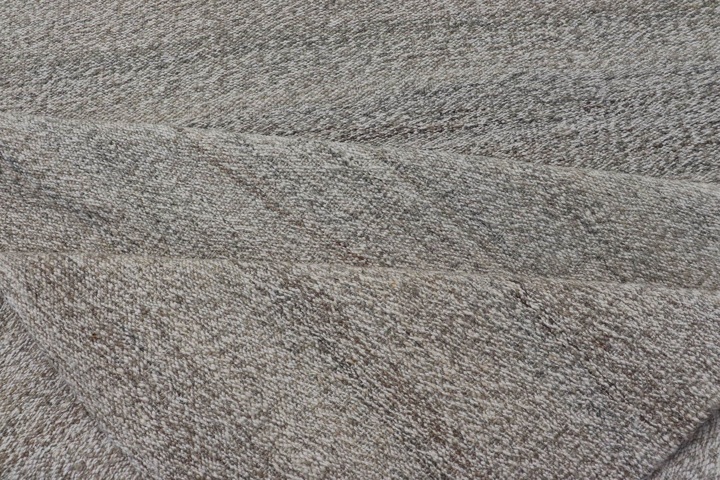 Modern Afghan Kilim in Variegated Shades of Cream and Light Gray Flat - weave Kilim runner in shades of grey and cream, rug AFG - 31757, country of origin / type: Afghanistan / Kilim This muted piece features an all - over design that evokes ca... - Keivan Woven ArtsAFG - 31757 - 13990Rug