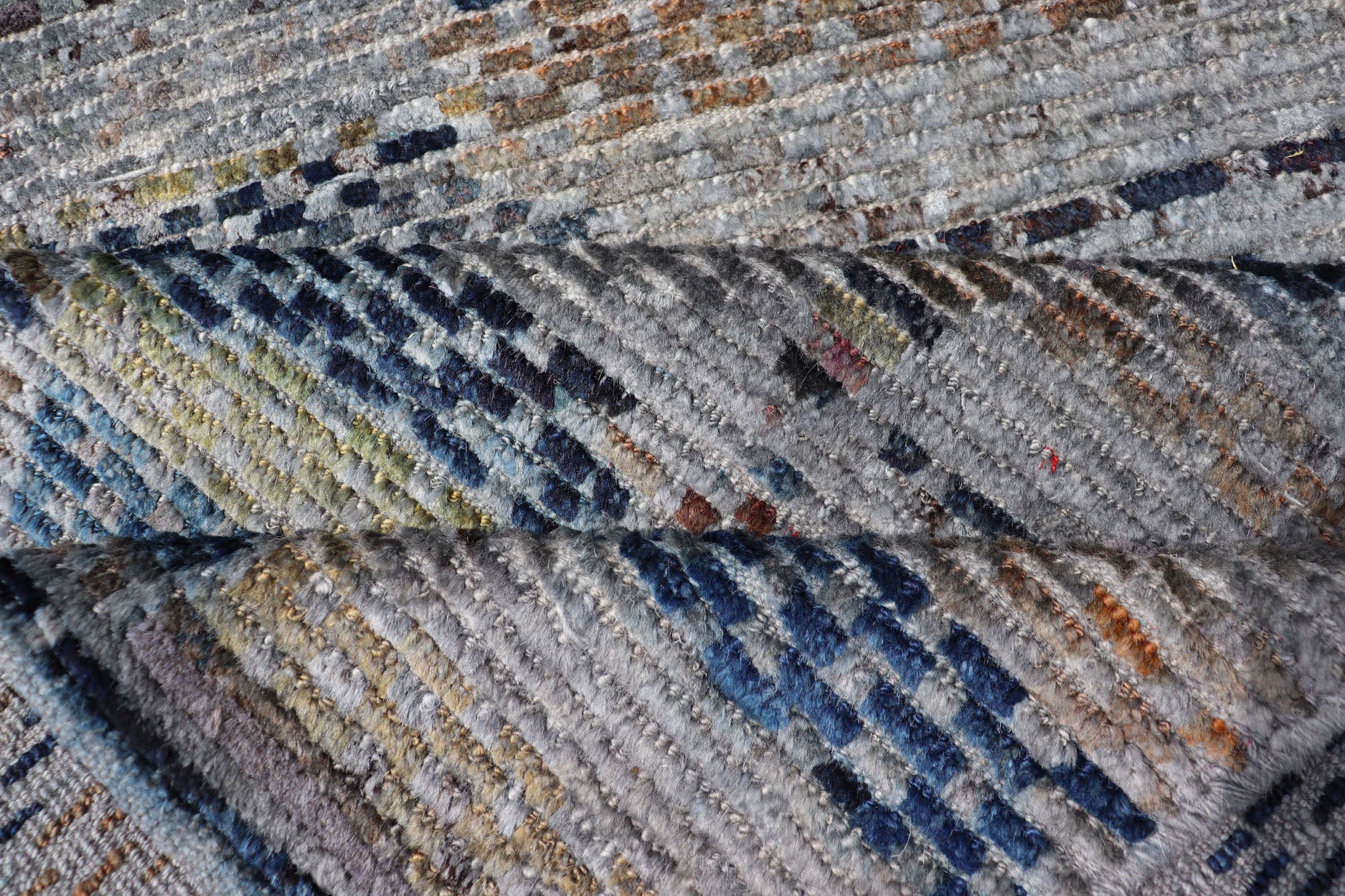 Multi Colored Diamond Afghan Modern Casual Gallery Rug Geometric Design Modern and casual Gallery Runner Neutrals, charcoal, gray, red, blue and brown diamond Afghan Modern Kilim Geometric design. Keivan Woven Arts / Rug AFG - 31832, country of or... - Keivan Woven ArtsAFG - 31832 - 15697Rug