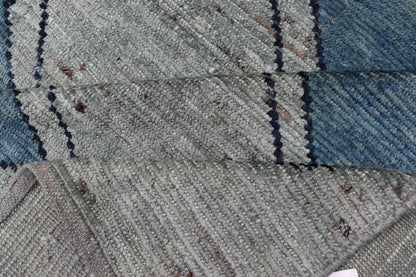 Modern Casual Design Tribal Rug with Diamond Pattern in Green, Blue, and Brown Blue, green, andbrown rug with modern casual design and natural wool, Keivan Woven Arts / rug AFG - 31855, country of origin / type: Afghanistan / Modern This cl... - Keivan Woven ArtsAFG - 31855 - 15911Rug