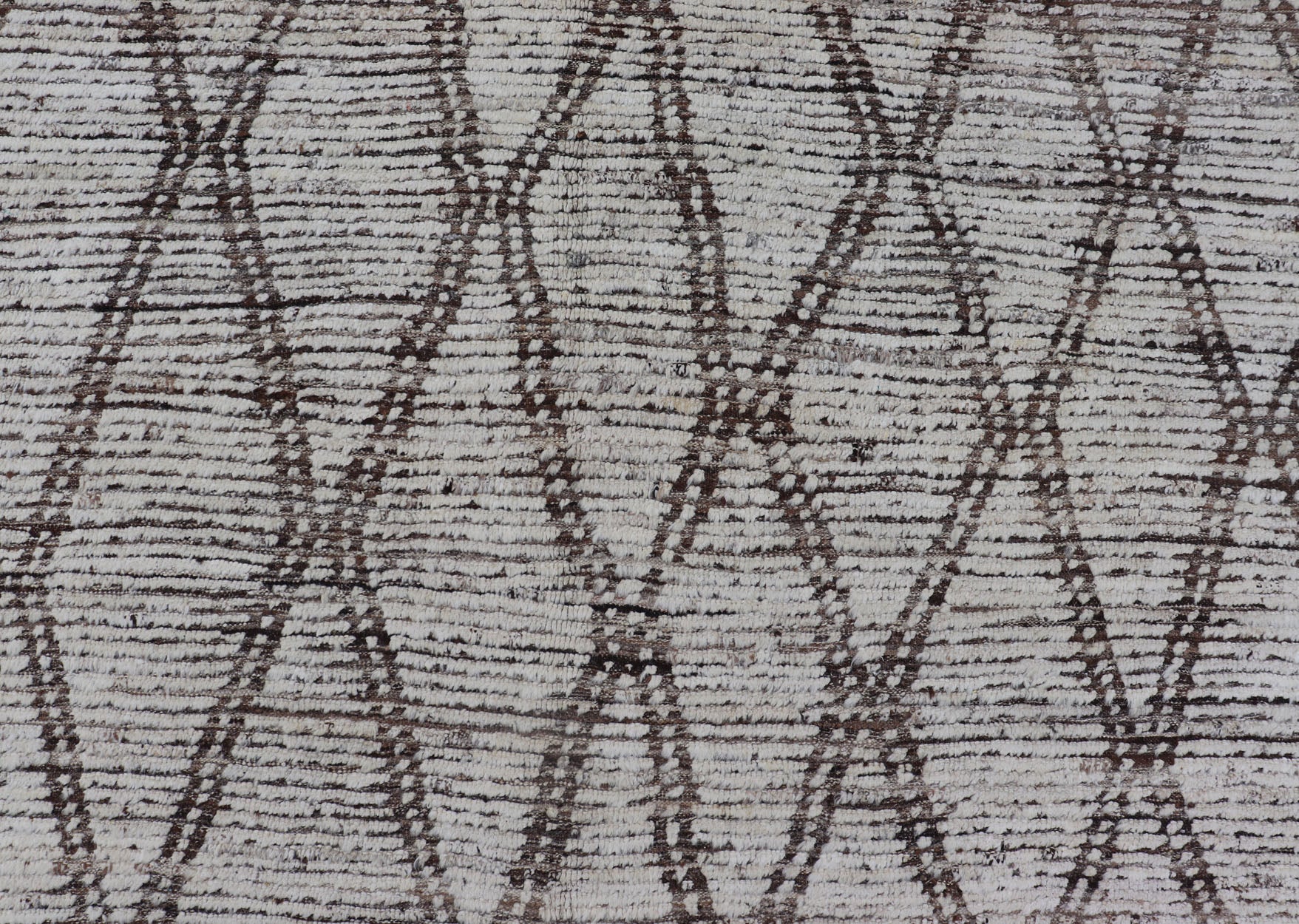 Tribal Moroccan with Intricate Diamond Pattern in White and Earth Tones Cream andbrown rug with modern casual design and natural wool. Keivan Woven Arts / rug AFG - 31889, country of origin / type: Afghanistan / Modern, Measures: 9'2 x 11'4. ... - Keivan Woven ArtsAFG - 31889 - 15705Rug