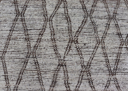 Tribal Moroccan with Intricate Diamond Pattern in White and Earth Tones Cream andbrown rug with modern casual design and natural wool. Keivan Woven Arts / rug AFG - 31889, country of origin / type: Afghanistan / Modern, Measures: 9'2 x 11'4. ... - Keivan Woven ArtsAFG - 31889 - 15705Rug