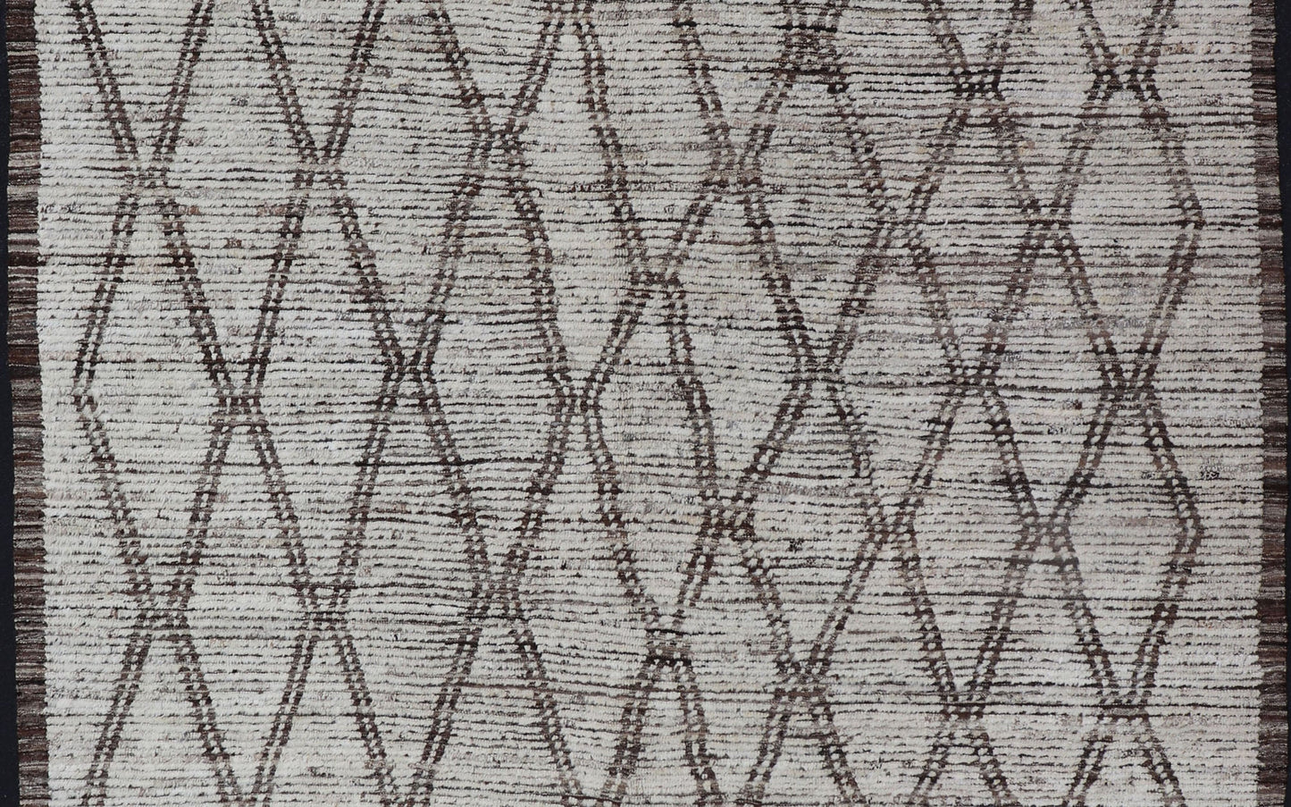Tribal Moroccan with Intricate Diamond Pattern in White and Earth Tones Cream andbrown rug with modern casual design and natural wool. Keivan Woven Arts / rug AFG - 31889, country of origin / type: Afghanistan / Modern, Measures: 9'2 x 11'4. ... - Keivan Woven ArtsAFG - 31889 - 15705Rug