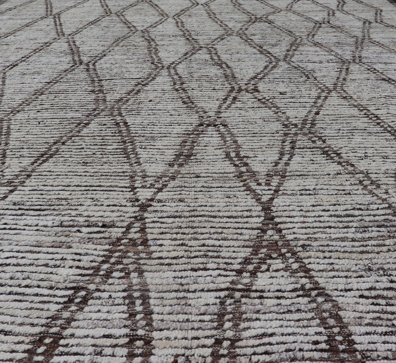 Tribal Moroccan with Intricate Diamond Pattern in White and Earth Tones Cream andbrown rug with modern casual design and natural wool. Keivan Woven Arts / rug AFG - 31889, country of origin / type: Afghanistan / Modern, Measures: 9'2 x 11'4. ... - Keivan Woven ArtsAFG - 31889 - 15705Rug