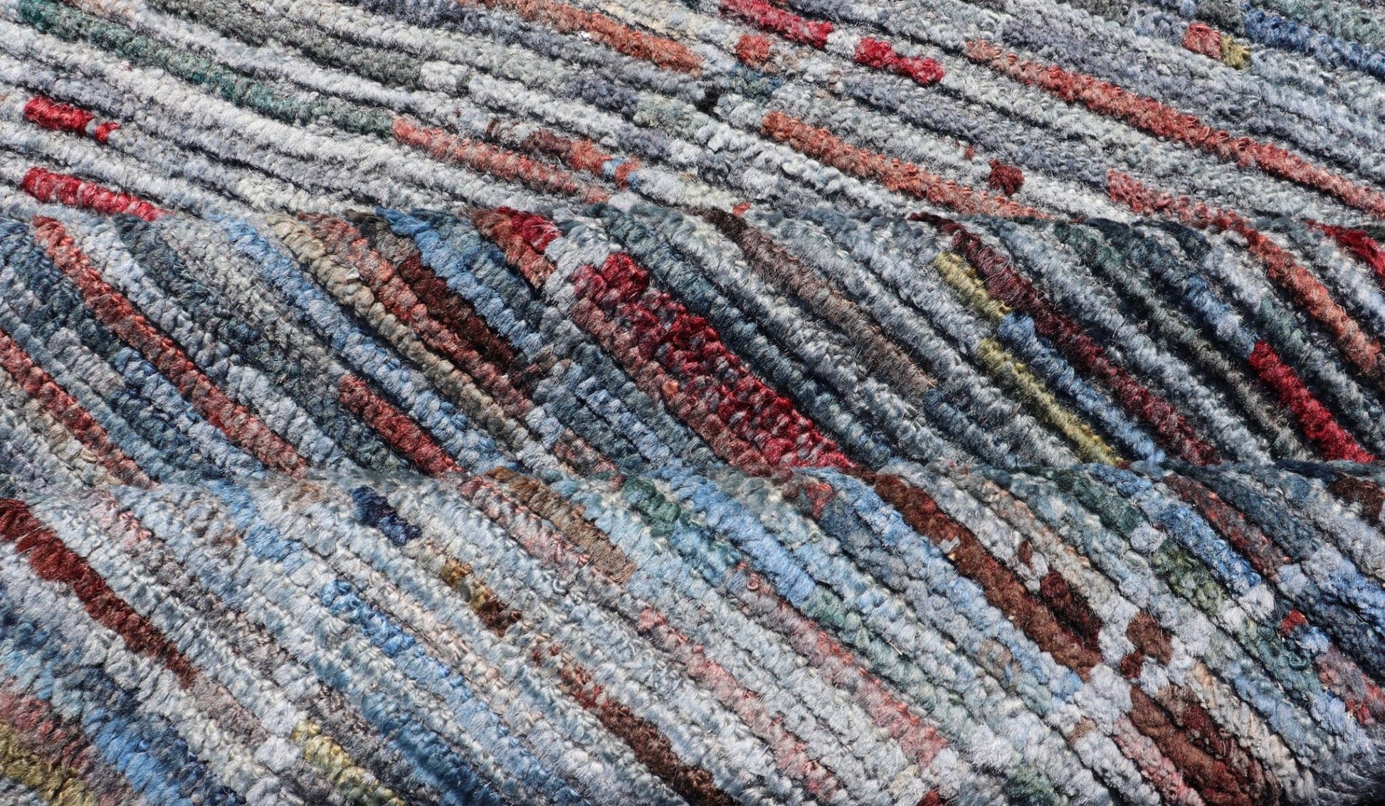 Colorful Moroccan Style Gallery Runner in Diamond and Modern Design. Modern and casual Gallery in Moroccan Style with fine wool. Colors include blue, green, red, gray, and yellow. Modern diamond design, Afghan Modern Kilim, Geometric design. Rug... - Keivan Woven ArtsAFG - 31924 - 13998Rug