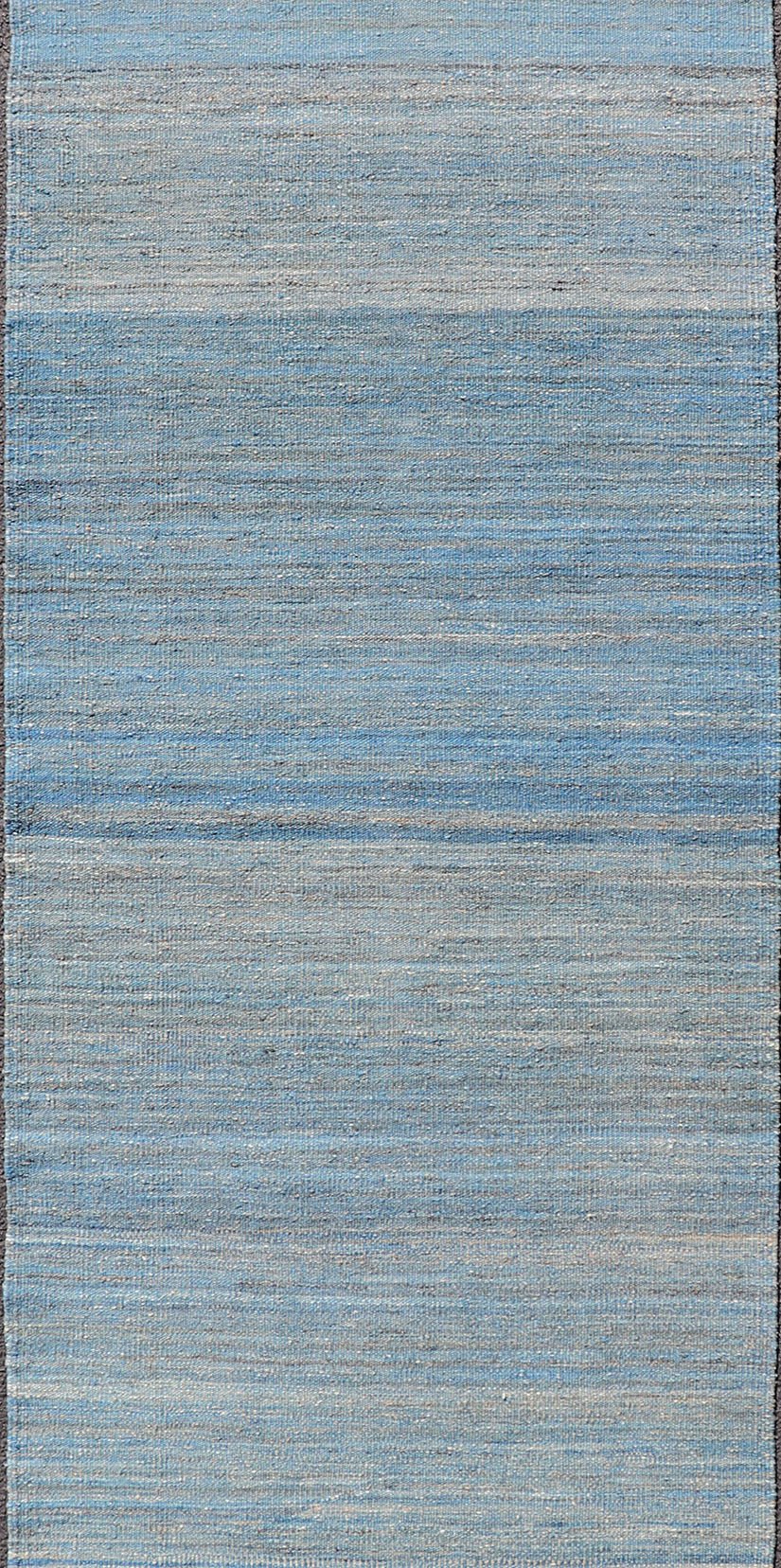 Flat - Weave Runner in Modern Design in Shades of Blue, Green and Gray Flat - weave Kilim runner with Minimalist modern design in shades of blue, Green and Taupe, rug AFG - 31974, country of origin / type: Afghanistan / Kilim This modern design... - Keivan Woven ArtsAFG - 31974 - 14002Rug