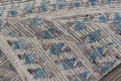 Gray, Cream and Blue Casual Tribal Design Runner in Modern Modern piled rug with all - over tribal design in blue, rug AFG - 32073, country of origin / type: Afghanistan / Piled, condition: new This brand new rug features a modern tribal all - ... - Keivan Woven ArtsAFG - 32073 - 14006Rug