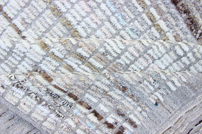 Variegated Taupe and Gray Casual Modern Rug with Combination Hi - Low Texture Casual Modern Hi and low piled rug with checkerboard design in muted taupe, rug AFG - 33304, country of origin / type: Afghanistan / Kilim This Casual modern rug fe... - Keivan Woven ArtsAFG - 33304 - 13840Rug
