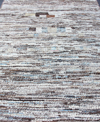 Neutrals, Charcoal, Gray and Brown Diamond Afghan Modern Geometric Design Rug Modern and casual rug. Neutrals, charcoal, gray, blue and brown tribal Afghan Modern Kilim Geometric design. Rug AFG - 33309, country of origin / type: Afghanistan / ru... - Keivan Woven ArtsAFG - 33309 - 13848Rug
