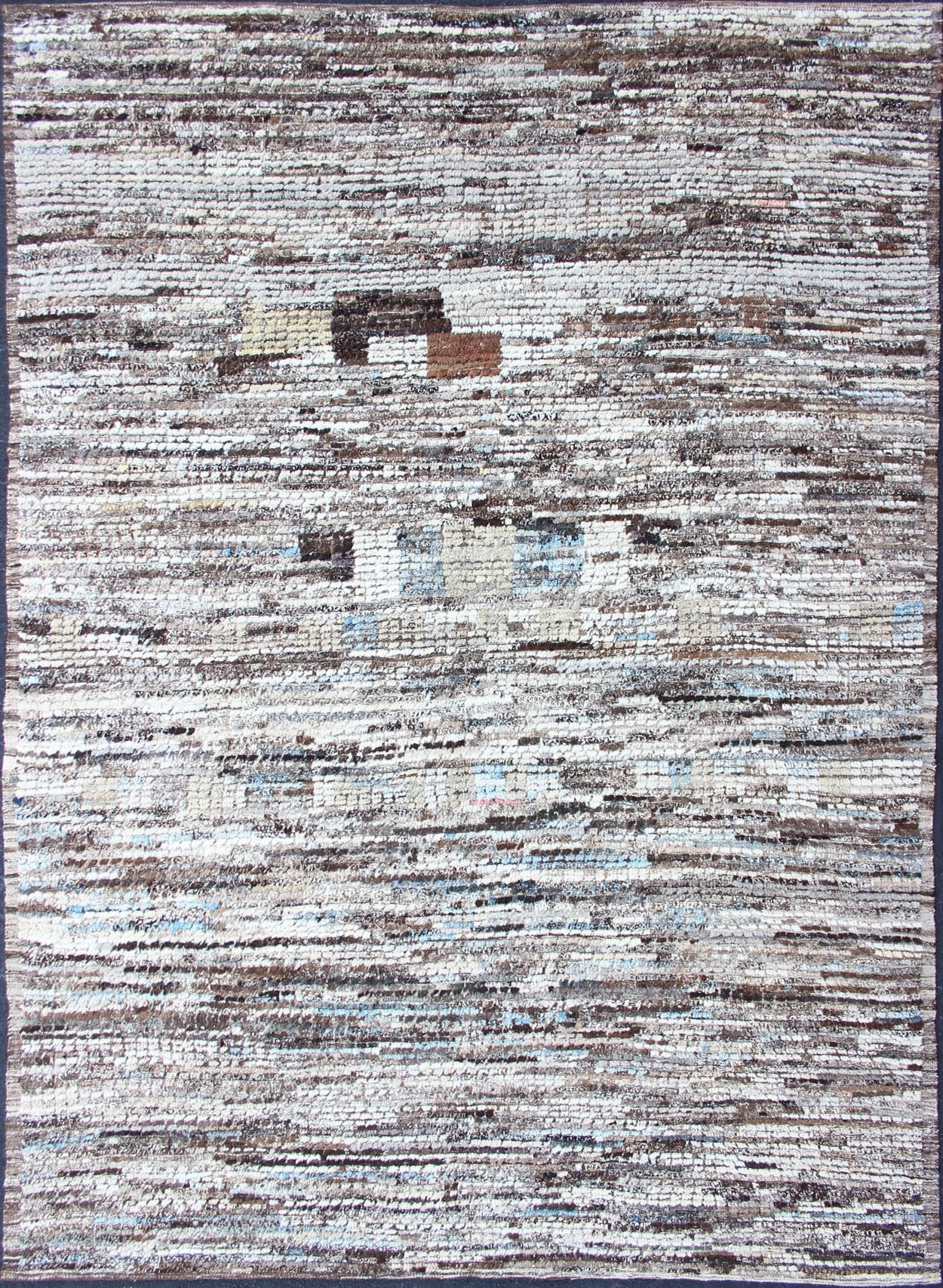 Neutrals, Charcoal, Gray and Brown Diamond Afghan Modern Geometric Design Rug Modern and casual rug. Neutrals, charcoal, gray, blue and brown tribal Afghan Modern Kilim Geometric design. Rug AFG - 33309, country of origin / type: Afghanistan / ru... - Keivan Woven ArtsAFG - 33309 - 13848Rug