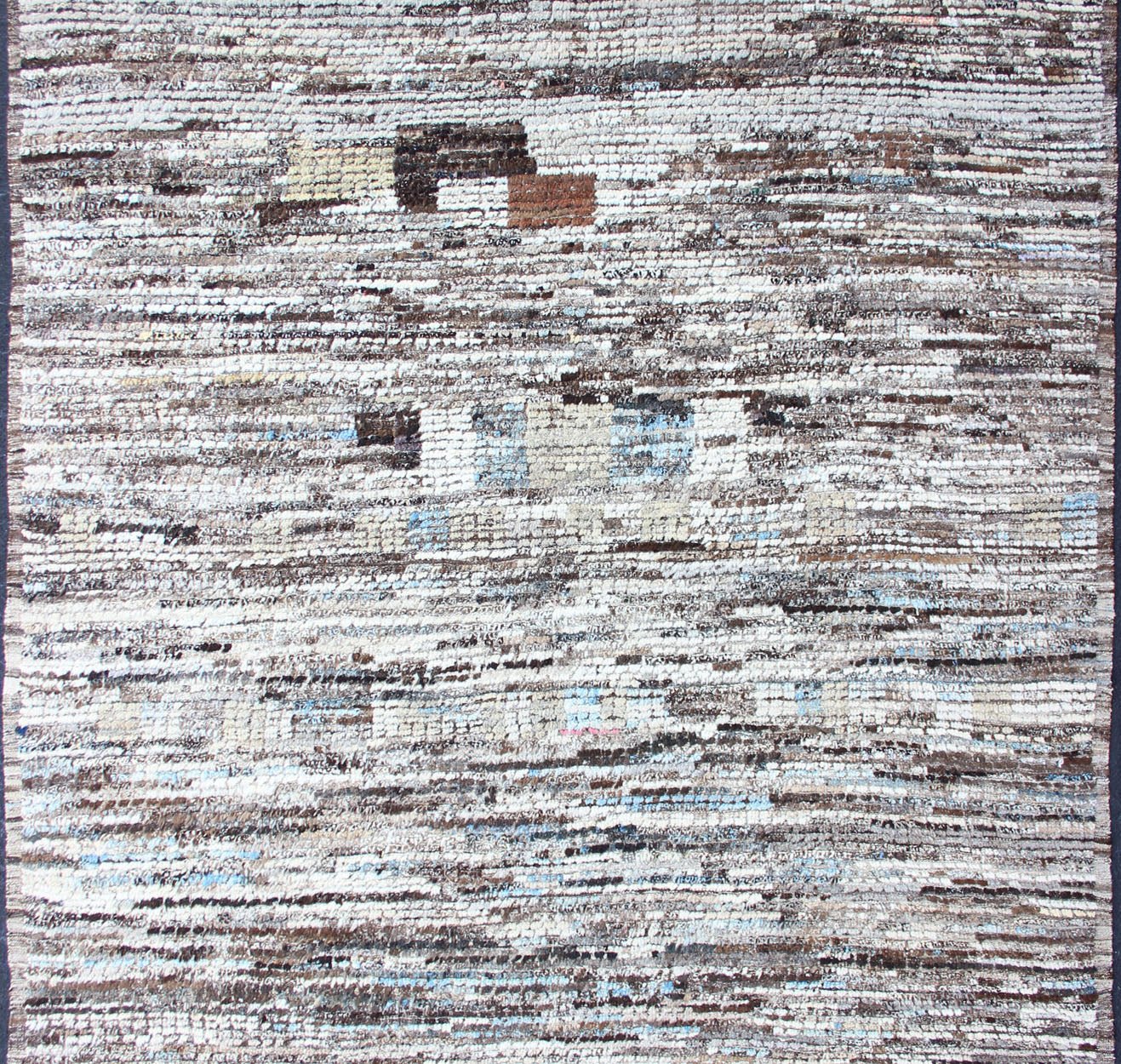Neutrals, Charcoal, Gray and Brown Diamond Afghan Modern Geometric Design Rug Modern and casual rug. Neutrals, charcoal, gray, blue and brown tribal Afghan Modern Kilim Geometric design. Rug AFG - 33309, country of origin / type: Afghanistan / ru... - Keivan Woven ArtsAFG - 33309 - 13848Rug