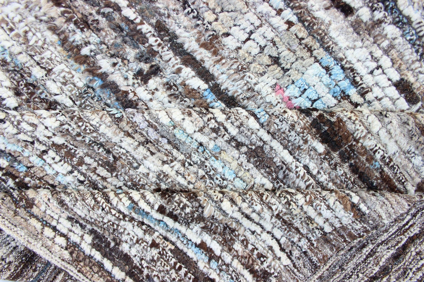 Neutrals, Charcoal, Gray and Brown Diamond Afghan Modern Geometric Design Rug Modern and casual rug. Neutrals, charcoal, gray, blue and brown tribal Afghan Modern Kilim Geometric design. Rug AFG - 33309, country of origin / type: Afghanistan / ru... - Keivan Woven ArtsAFG - 33309 - 13848Rug