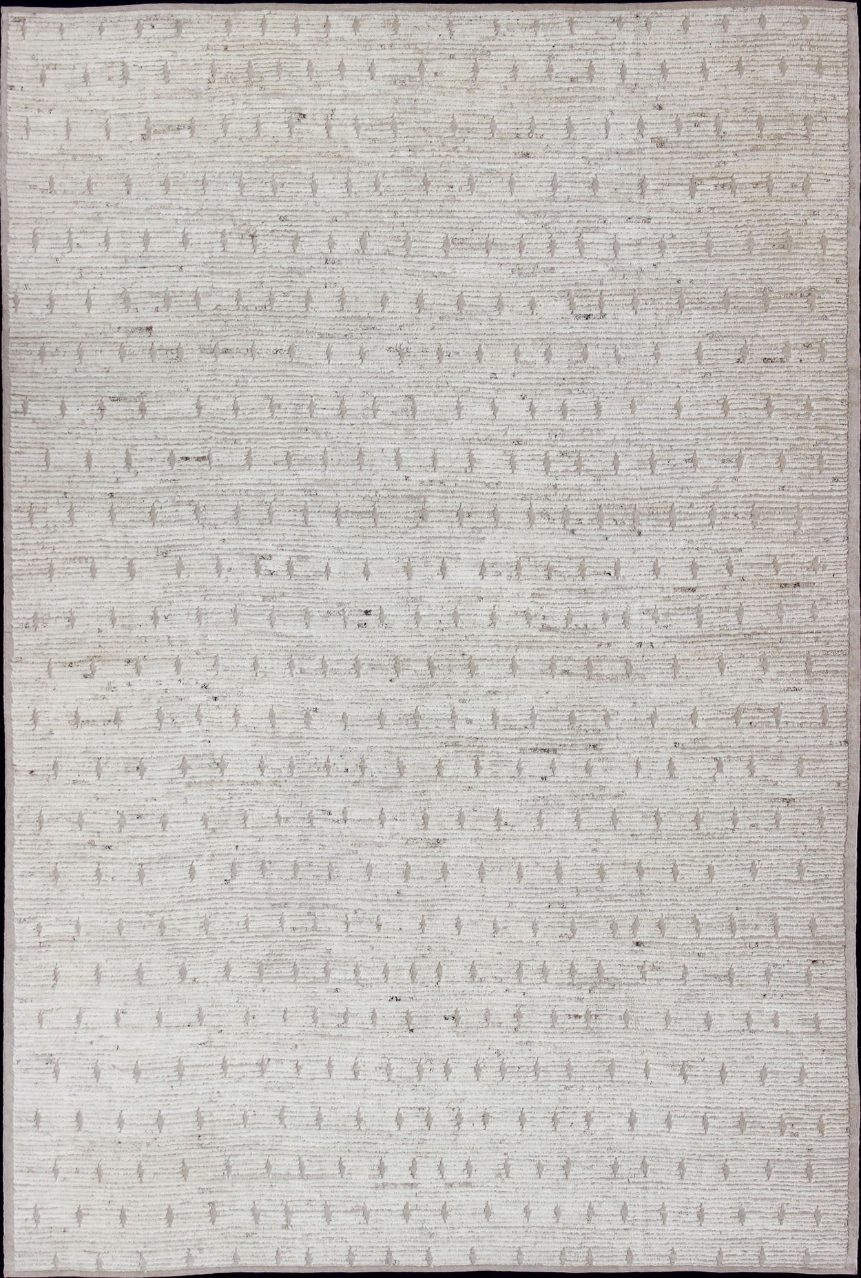 All - Over Modern Afghan in Shades of Cream Neutral tone rug with Moroccan free - flowing All - Over design, rug AFG - 33313, country of origin / type: Afghanistan The subdued design of this piled rug makes it perfect for modern and casual inter... - Keivan Woven ArtsAFG - 33313 - 13856Rug