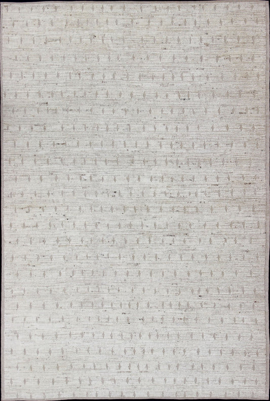 All - Over Modern Afghan in Shades of Cream Neutral tone rug with Moroccan free - flowing All - Over design, rug AFG - 33313, country of origin / type: Afghanistan The subdued design of this piled rug makes it perfect for modern and casual inter... - Keivan Woven ArtsAFG - 33313 - 13856Rug