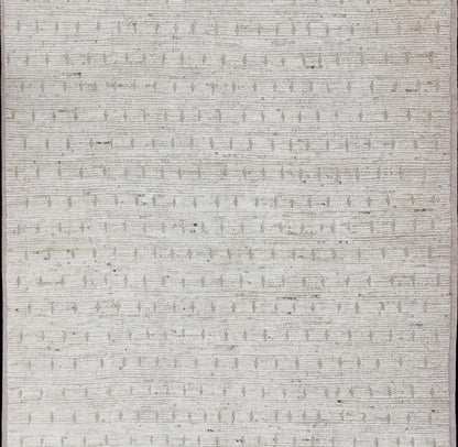 All - Over Modern Afghan in Shades of Cream Neutral tone rug with Moroccan free - flowing All - Over design, rug AFG - 33313, country of origin / type: Afghanistan The subdued design of this piled rug makes it perfect for modern and casual inter... - Keivan Woven ArtsAFG - 33313 - 13856Rug
