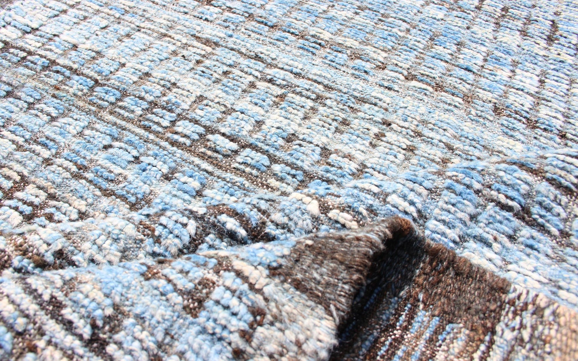 All - Over Modern Rug Subdued Design in Blue Tones Neutral tone rug with Moroccan free - flowing tribal design, rug AFG - 33315, country of origin / type: Afghanistan The subdued design of this piled rug makes it perfect for modern and casual ... - Keivan Woven ArtsAFG - 33315 - 13860Rug