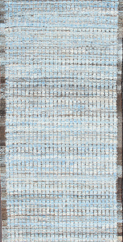 All - Over Modern Rug Subdued Design in Blue Tones Neutral tone rug with Moroccan free - flowing tribal design, rug AFG - 33315, country of origin / type: Afghanistan The subdued design of this piled rug makes it perfect for modern and casual ... - Keivan Woven ArtsAFG - 33315 - 13860Rug