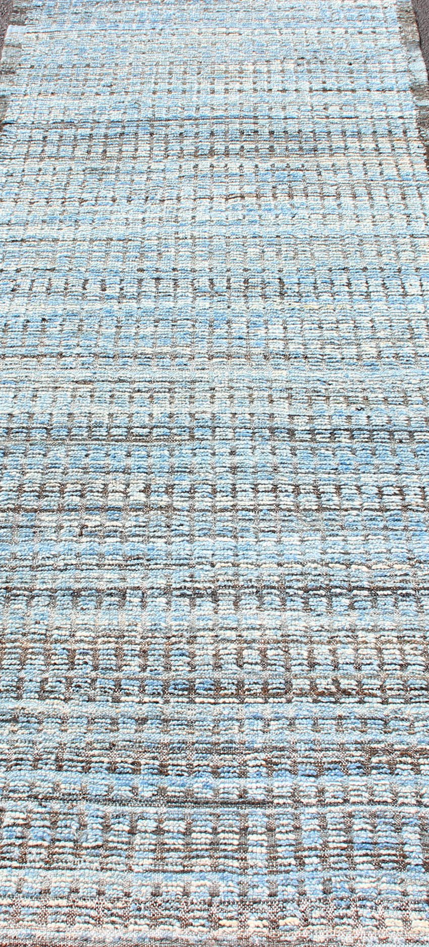 All - Over Modern Rug Subdued Design in Blue Tones Neutral tone rug with Moroccan free - flowing tribal design, rug AFG - 33315, country of origin / type: Afghanistan The subdued design of this piled rug makes it perfect for modern and casual ... - Keivan Woven ArtsAFG - 33315 - 13860Rug