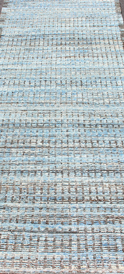 All - Over Modern Rug Subdued Design in Blue Tones Neutral tone rug with Moroccan free - flowing tribal design, rug AFG - 33315, country of origin / type: Afghanistan The subdued design of this piled rug makes it perfect for modern and casual ... - Keivan Woven ArtsAFG - 33315 - 13860Rug