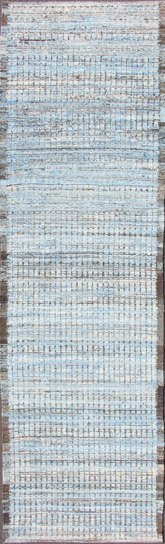 All - Over Modern Rug Subdued Design in Blue Tones Neutral tone rug with Moroccan free - flowing tribal design, rug AFG - 33315, country of origin / type: Afghanistan The subdued design of this piled rug makes it perfect for modern and casual ... - Keivan Woven ArtsAFG - 33315 - 13860