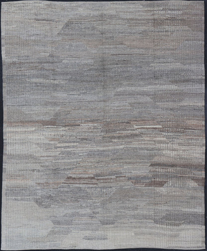 Casual Modern Rug in Neutral and Silver Gray Tones with Subdued Design Neutral tone rug with casual modern free - flowing design. Keivan Woven Arts / rug AFG - 36092, country of origin / type: Afghanistan / Casual modern design/ modern casual ... - Keivan Woven ArtsAFG - 36092 - 5748 - 16706Rug
