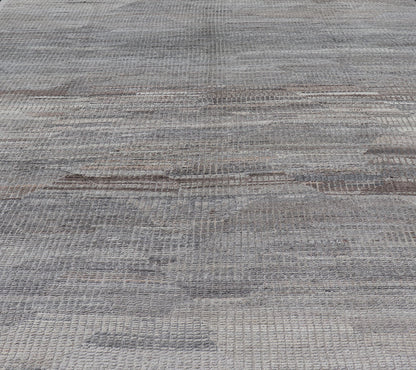Casual Modern Rug in Neutral and Silver Gray Tones with Subdued Design Neutral tone rug with casual modern free - flowing design. Keivan Woven Arts / rug AFG - 36092, country of origin / type: Afghanistan / Casual modern design/ modern casual ... - Keivan Woven ArtsAFG - 36092 - 5748 - 16706Rug