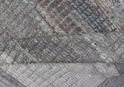 Casual Modern Rug in Neutral and Silver Gray Tones with Subdued Design Neutral tone rug with casual modern free - flowing design. Keivan Woven Arts / rug AFG - 36092, country of origin / type: Afghanistan / Casual modern design/ modern casual ... - Keivan Woven ArtsAFG - 36092 - 5748 - 16706Rug