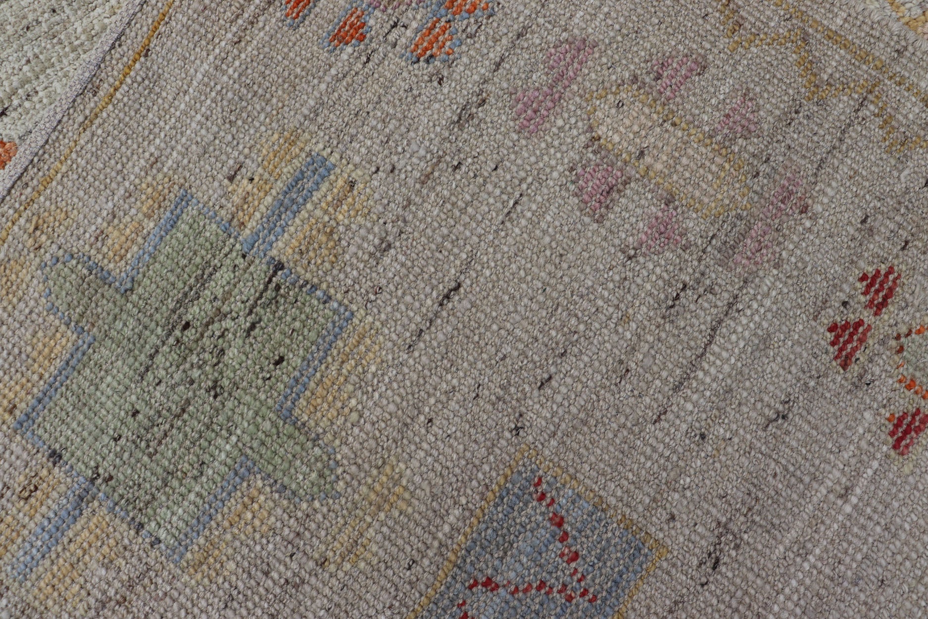 Modern Casual Piled Runner in Color and Minimalist Modern Tribal Design Modern piled runner with ivory/creamy background color and variation of vivid accent colors, rug AFG - 36090, Keivan Woven Arts country of origin / type: Afghanistan / Piled, ... - Keivan Woven ArtsAFG - 36094 - 5944 - 16718Rug