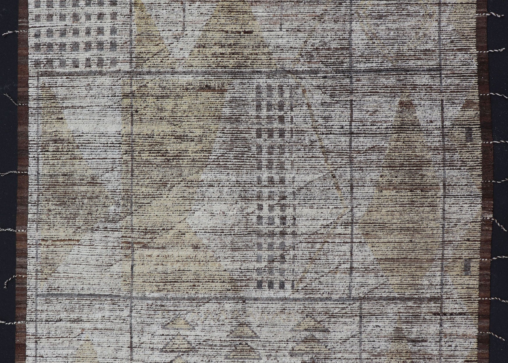Tribal Hand Knotted Moroccan with Modern Design in Cream and Earth Tones Cream, soft gold, andbrown rug with modern casual design and natural wool, Keivan Woven Arts rug AFG - 36095, country of origin / type: Afghanistan / Modern, This New ... - Keivan Woven ArtsAFG - 36095 - 5769 - 16724Rug