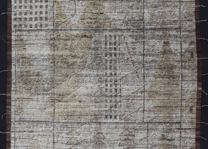 Tribal Hand Knotted Moroccan with Modern Design in Cream and Earth Tones Cream, soft gold, andbrown rug with modern casual design and natural wool, Keivan Woven Arts rug AFG - 36095, country of origin / type: Afghanistan / Modern, This New ... - Keivan Woven ArtsAFG - 36095 - 5769 - 16724Rug