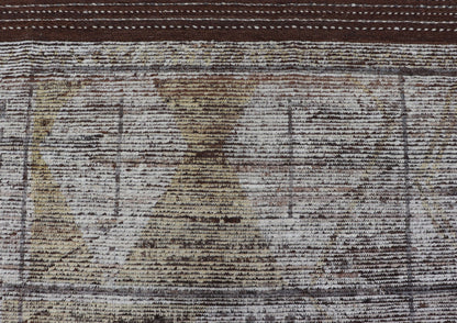 Tribal Hand Knotted Moroccan with Modern Design in Cream and Earth Tones Cream, soft gold, andbrown rug with modern casual design and natural wool, Keivan Woven Arts rug AFG - 36095, country of origin / type: Afghanistan / Modern, This New ... - Keivan Woven ArtsAFG - 36095 - 5769 - 16724Rug