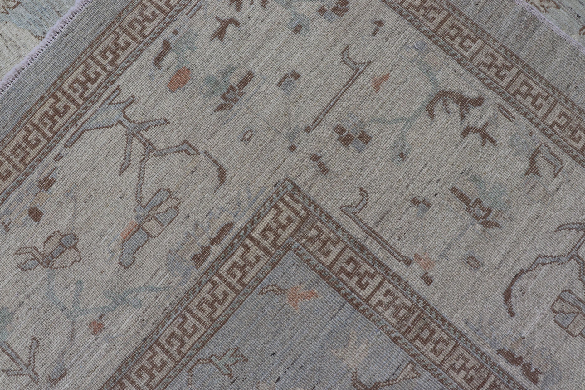 Large All - Over Design Khotan Rug in Gray Blue, Light Brown, Ivory & Taupe Large Khotan Rug with all over Pomegranate Design. Keivan Woven Arts / rug AFG - 36096, country of origin / type: Afghanistan / Khotan This Khotan features an all ove... - Keivan Woven ArtsAFG - 36096 - 5131 - 16730Rug